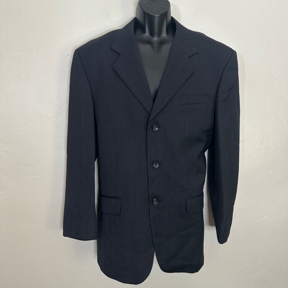 Bob Mackie Full Suit 42R custom Pants 35" waist 30" inseam Gently worn 100% wool - Picture 3 of 8